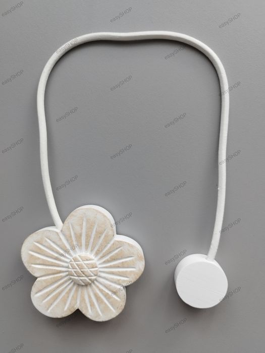 2 spinki klamry białe do firan zasłon na magnes