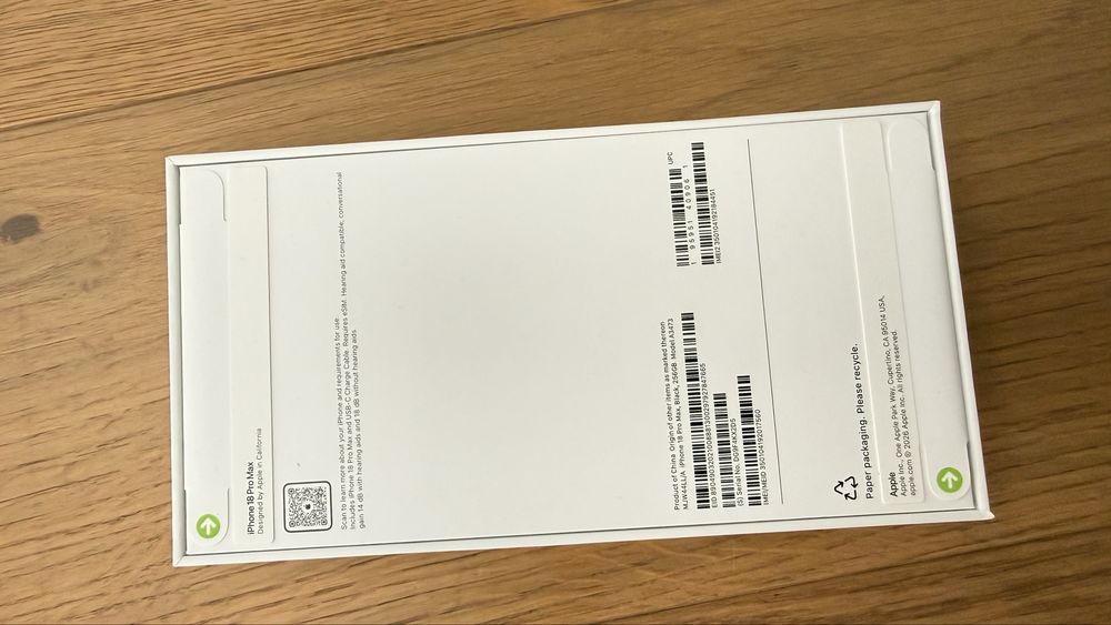 НОВИЙ Apple iphone 18 Pro Max 256 gb Black чорний Esim США