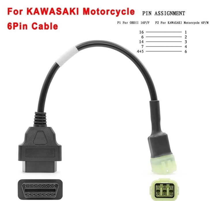 Cabos obd obd2 adapatadores Motos Honda Kawasaki Yamaha Suzuki Ducati