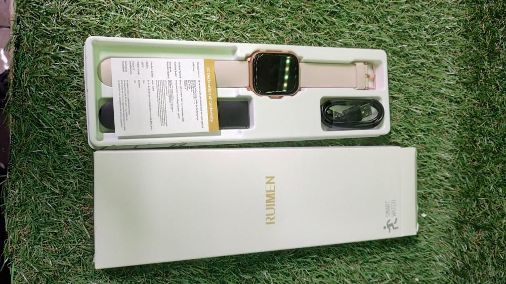 Elegancki Smartwatch Damski RUIMEN H1 – Rose Gold / Różowe Złoto (Pełen Zestaw)