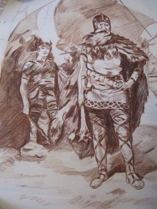 Desenho original - guerreiros vikings