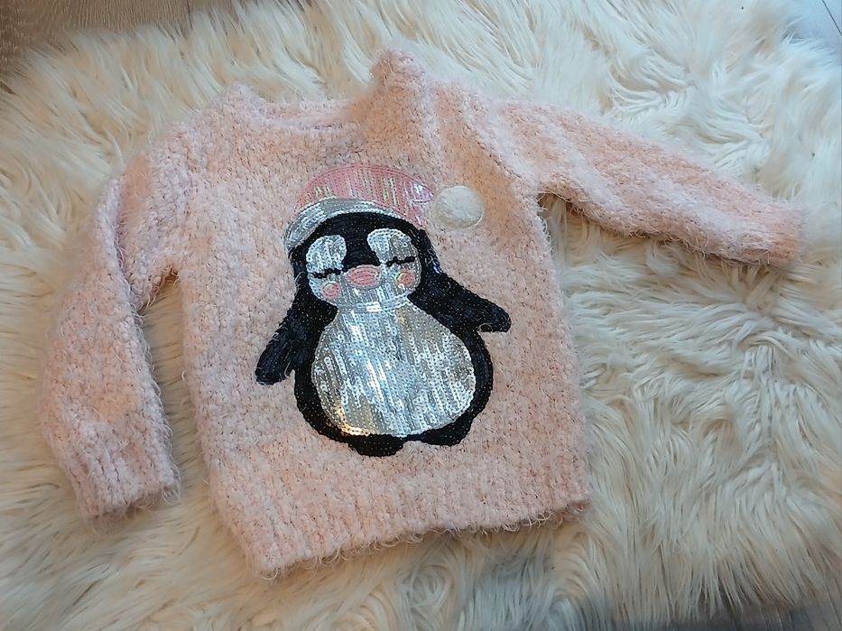 Kurtka + sweterek dziewczynka 92