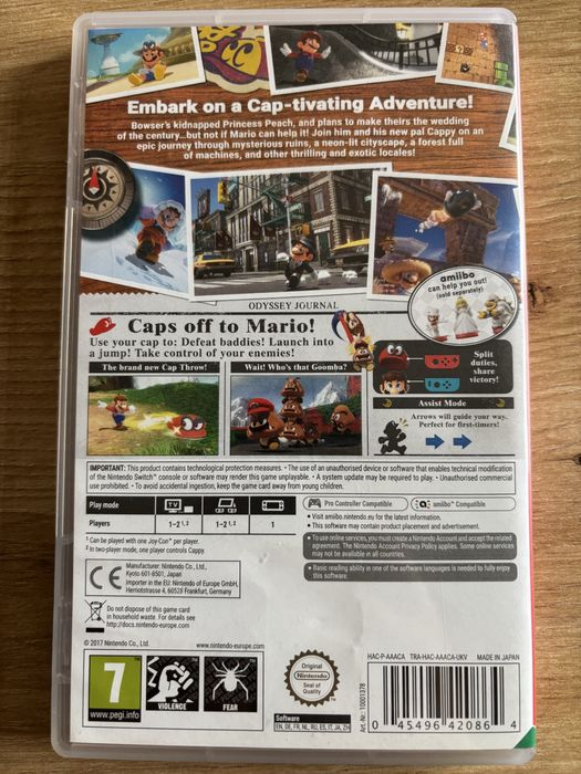 Gra Nintedo Switch Super Mario Odyssey możliwa wymiana na Galaxy 1+2