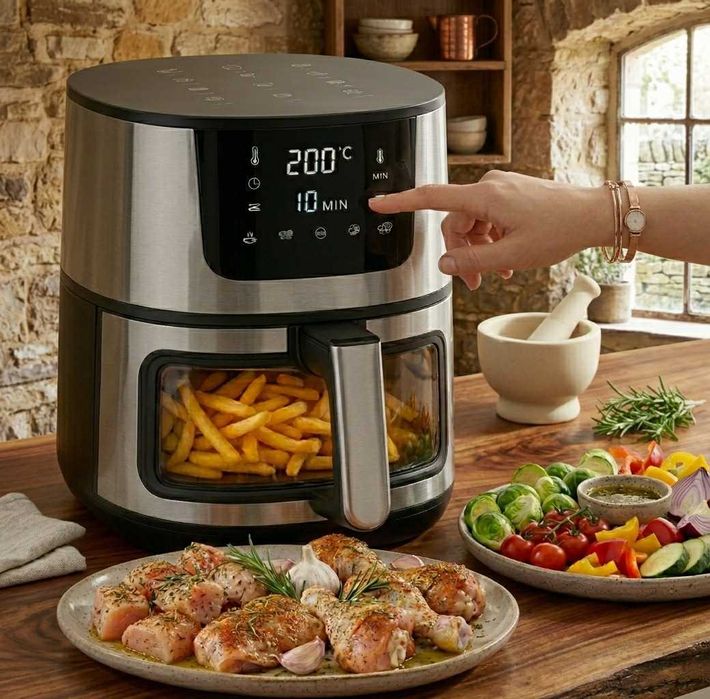 8 л Silver Crest Мультипечка Аэрогриль Фритюрница Печь Аерогриль Піч