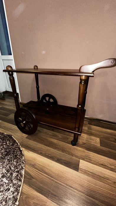 Стіл сервірувальний бар з натурального дерева стіл журнальний