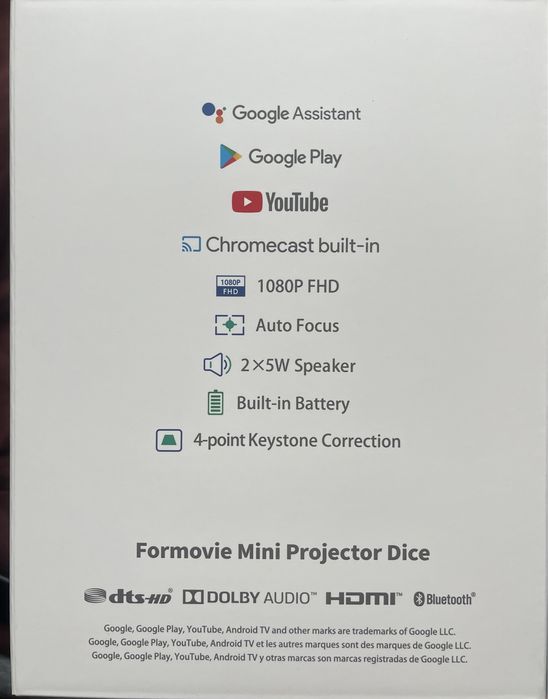 Projektor przenosny telewizor formovie dice
