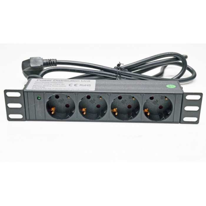 Блок розеток 19" на 4,6,8,9,24 розеток,10А,16А, с индикатором