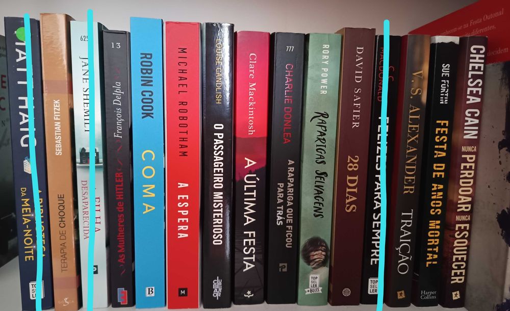 Diversos livros romance/thriller...