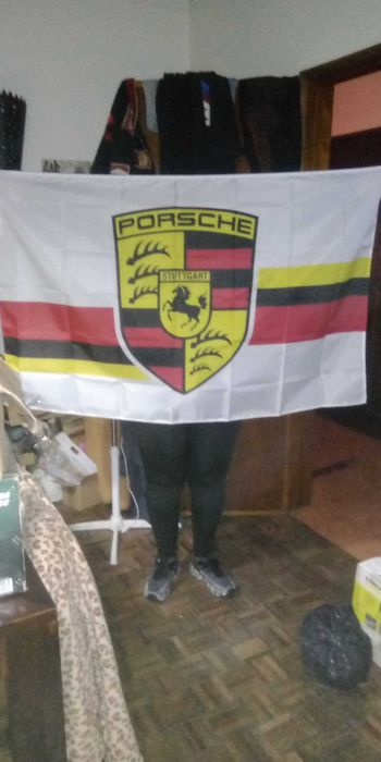 Bandeira Porsche modelo anos 80