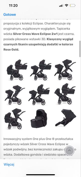 Silver cross Wave eclipse special edition wózek bliźniaczy