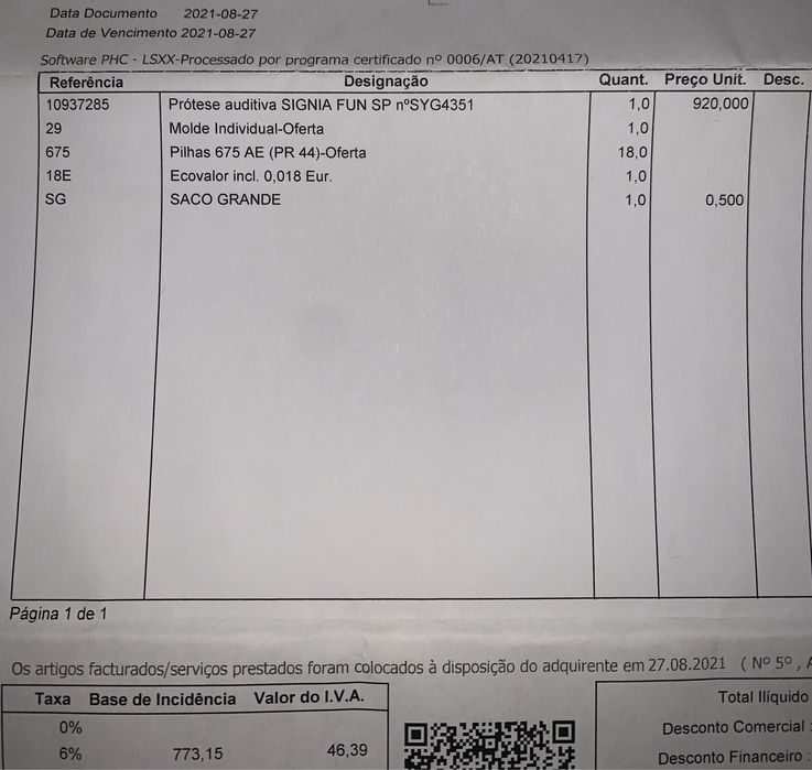 Prótese auditiva SIGNIA FUN SP nºSYG4351