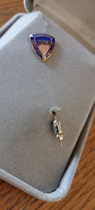 IBM Quarter Century Club 10k folheado a ouro e esmalte