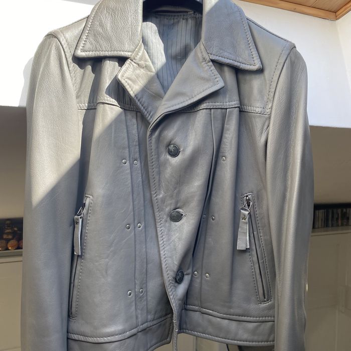 Casaco ciznento 100% pele genuina