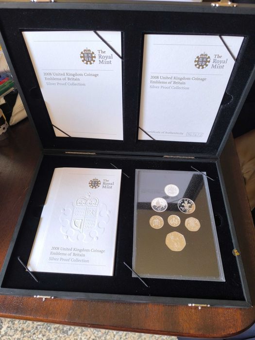 Coleção de moedas Emblems of Britain Silver Proof de 2008
