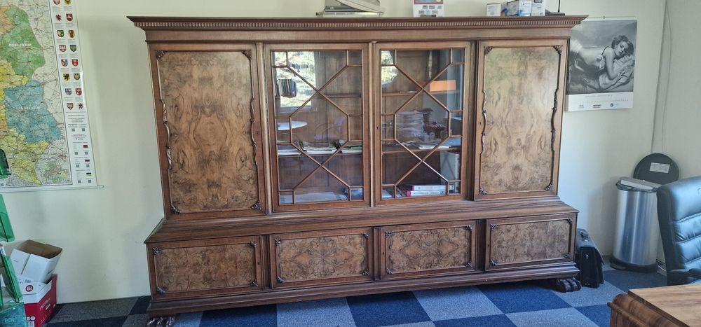 Biblioteka kredens regał stary meble zabytkowe