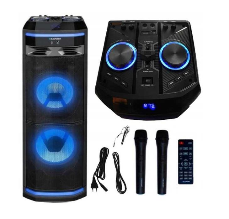 GŁOŚNIK BLAUPUNKT PS11DB PARTYB 1200 Watt BT karaoke + 2 mikr. bezprz.