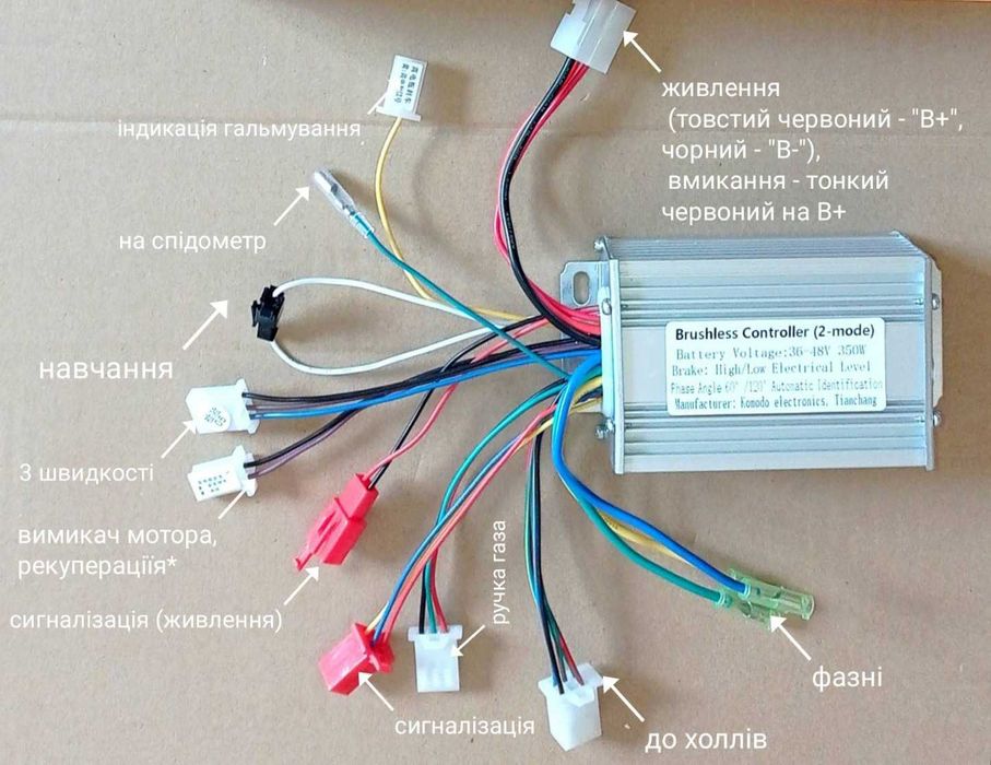 Контролер електровелосипеда електроскутера самоката, ручка газу кнопки