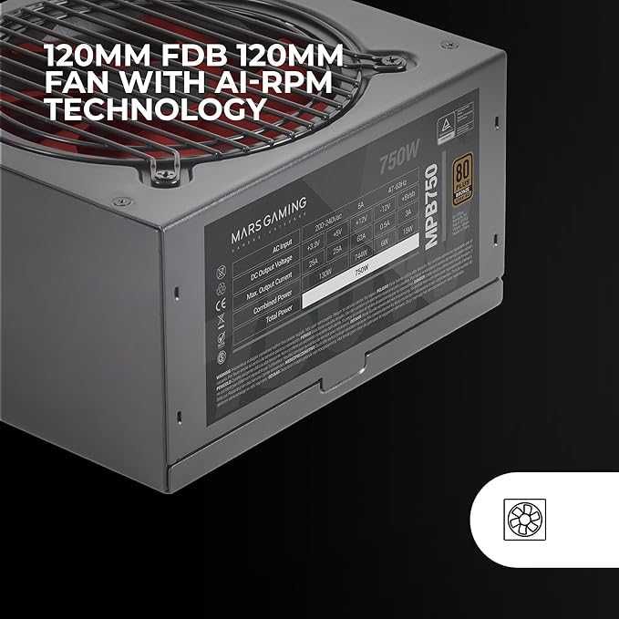 Mars Gaming MPB750 Zasilacz PC 750W ATX 80Plus Bronze 230V EU