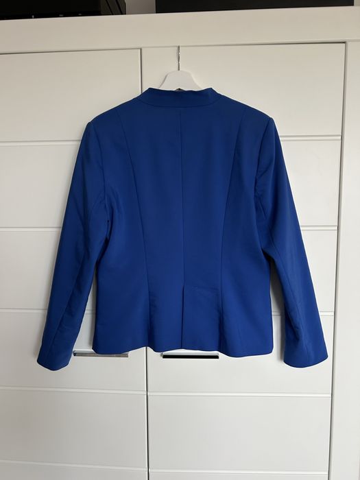 Niebieska kobaltowa elegancka marynarka żakiet Camaieu 40
