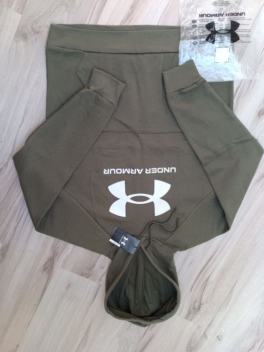 Bluza bawełniana męska khaki under armour rozmiar m