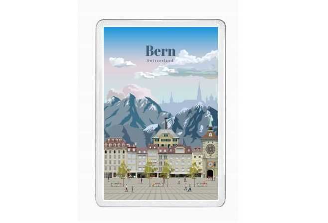 BERNO BERN SZWAJCARIA magnes na lodówkę akrylowy pamiątka