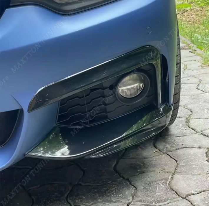 Накладки на бампер BMW F32 F36 жабры бампера БМВ Ф32 Ф36 элероны губа усы на бампер обвес губа сплитер юбка