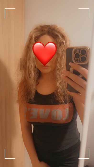Peruka z naturalnych wlosow afro loki braz i blond lace front