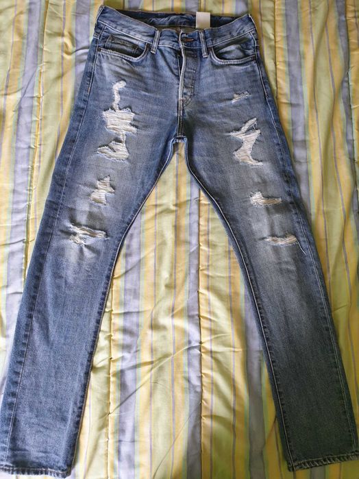 7 Calças Ganga e fazenda + 2 calções em bom estado