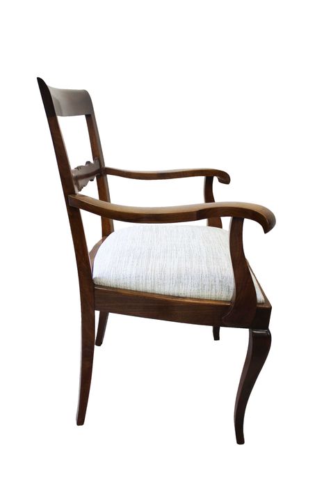 Para pięknych foteli art - deco z litego drewna orzechowego / po renowacji
