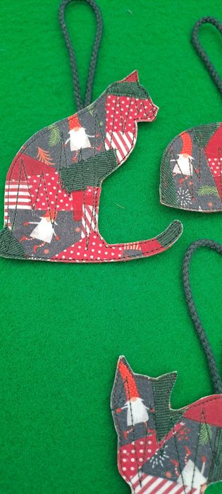 3 decorações de Natal, motivo gatos