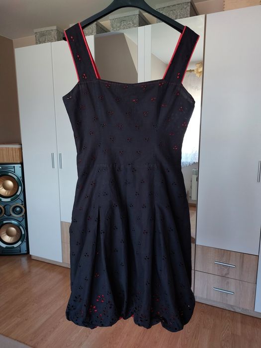 Sukienka Skórska ażurki czarna M