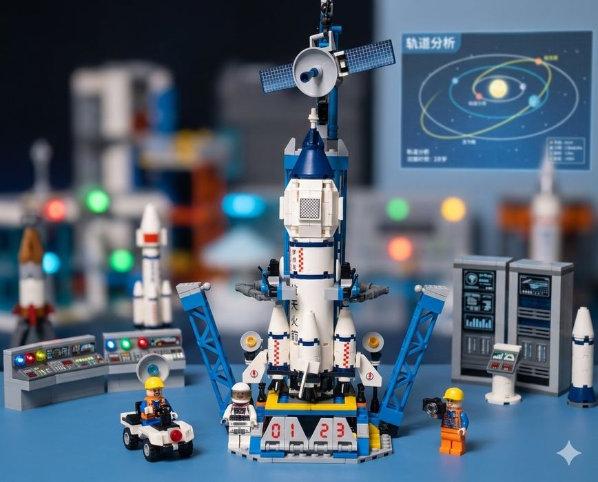 Конструктор лего космічна ракета шаттл станція на 458 деталей