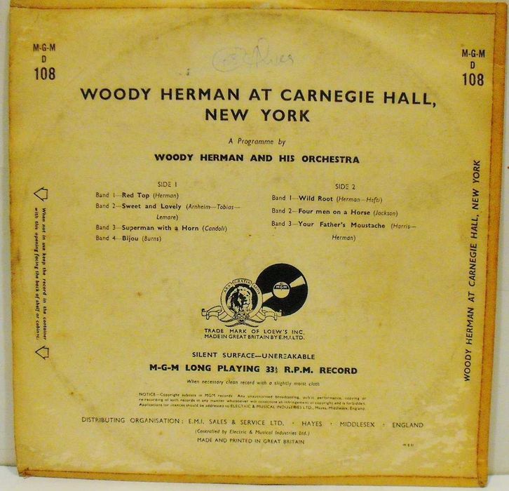 Woody Herman And His Orchestra ‎– Woody Herman At Carnegie Hall, 1953