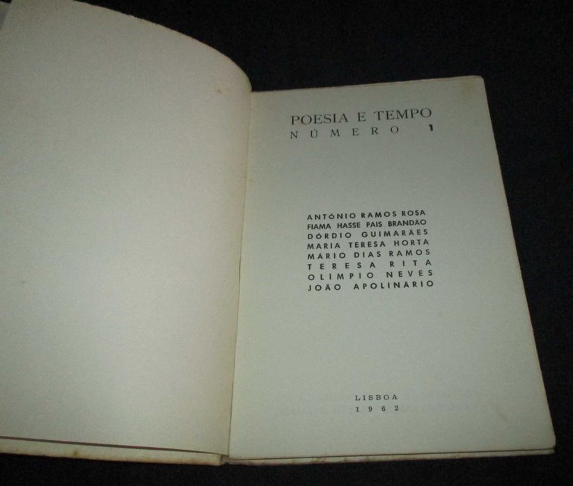 Livro Poesia e Tempo Antologia 1962