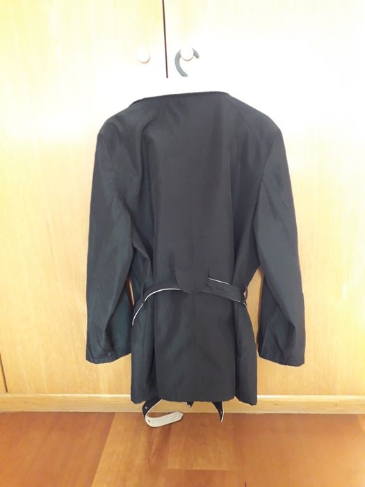 Casaco senhora preto com cinto