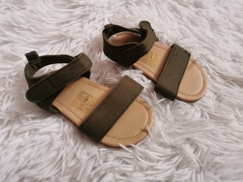 Coccodrillo, zielone sandałki chłopięce khaki 19/20