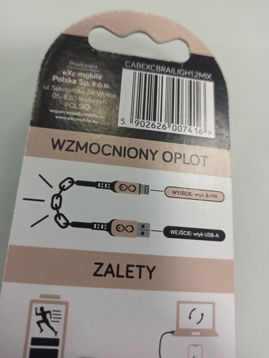 Kabel do urządzeń Apple 1,2m nowy