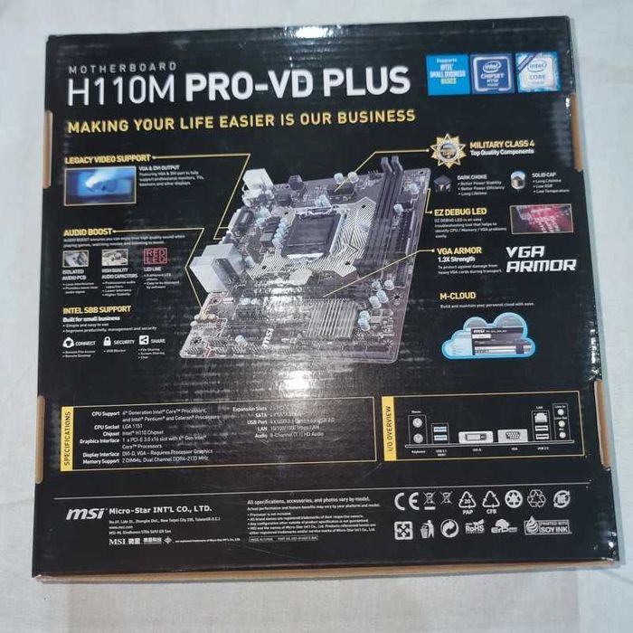Płyta główna MSI H110M pro-vd PLUS