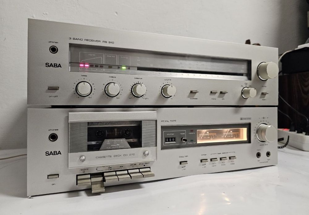 Amplituner stereo, magnetofon kasetowy Saba RS. -910 , 2x45W
