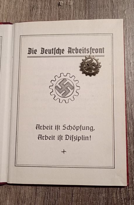 Militaria III Reich Wehrmacht DAF Documento
