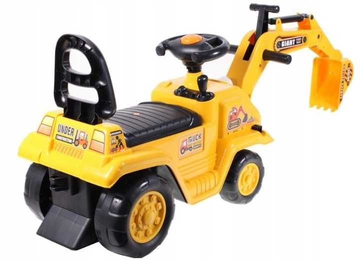 Duży jeździk koparka dla dzieci z nocnikiem