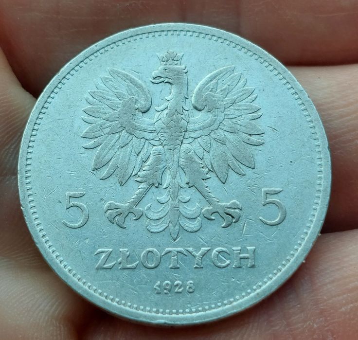 5 zł 1928 Nike ze znakiem mennicy II RP