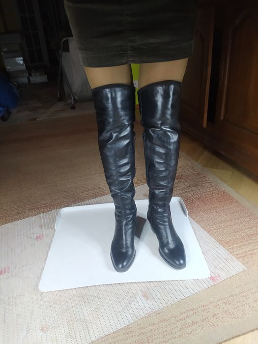 Kozaki damskie skórzane rozmiar 37