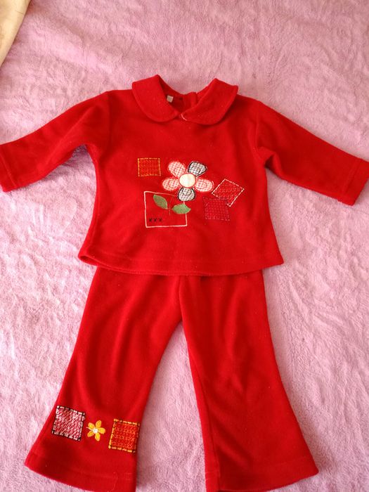 Теплий бордовий костюмчик на дівчинку до 3 років