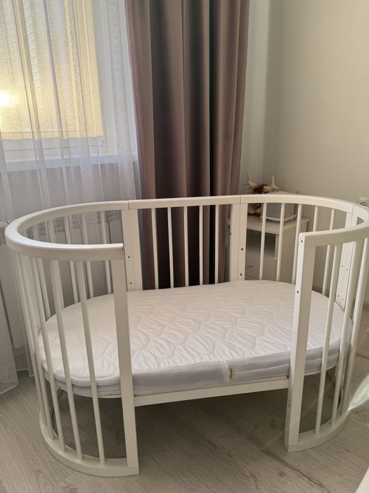 Детская кровать Ovalbed. Кроватка трансформер Ovalbed с маятником 9в1.