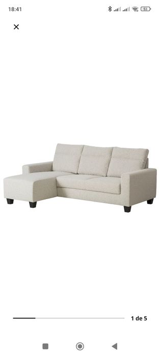 Sofá IKEA BOLLSTANÄS 3 lugares com chaise longue reversível – Bege
