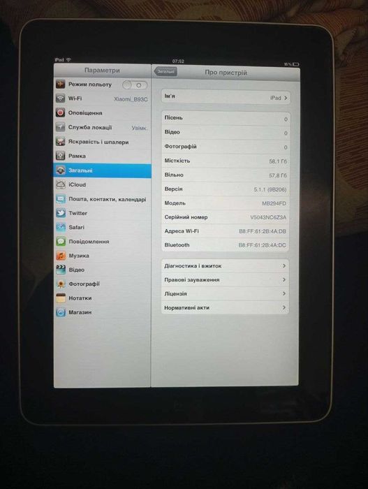 Планшет Apple iPad Wi-Fi 64GB