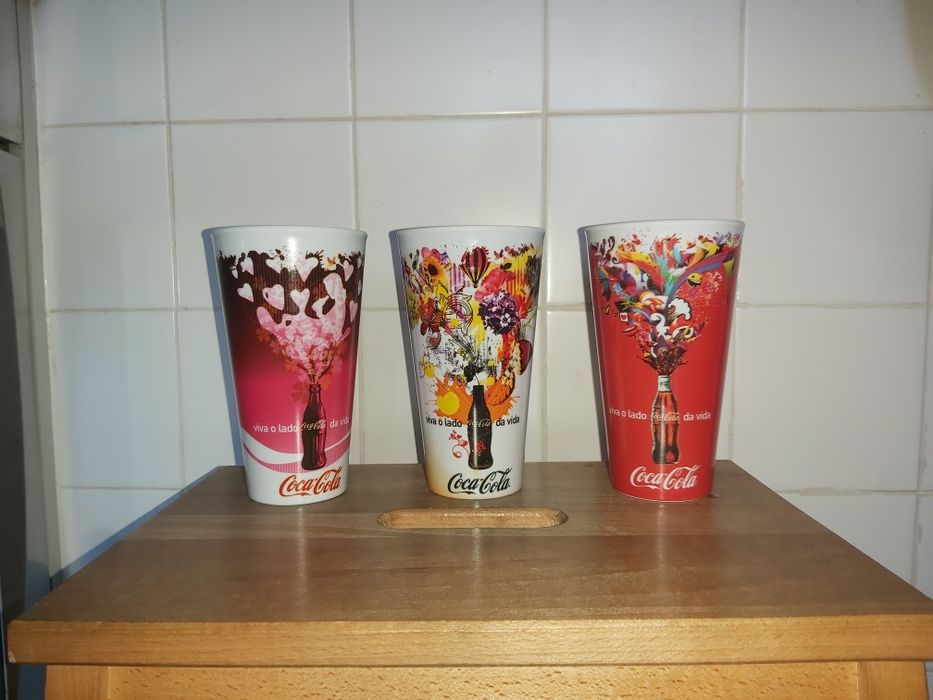 3 Copos Oficiais Coca-Cola - RESERVADOS