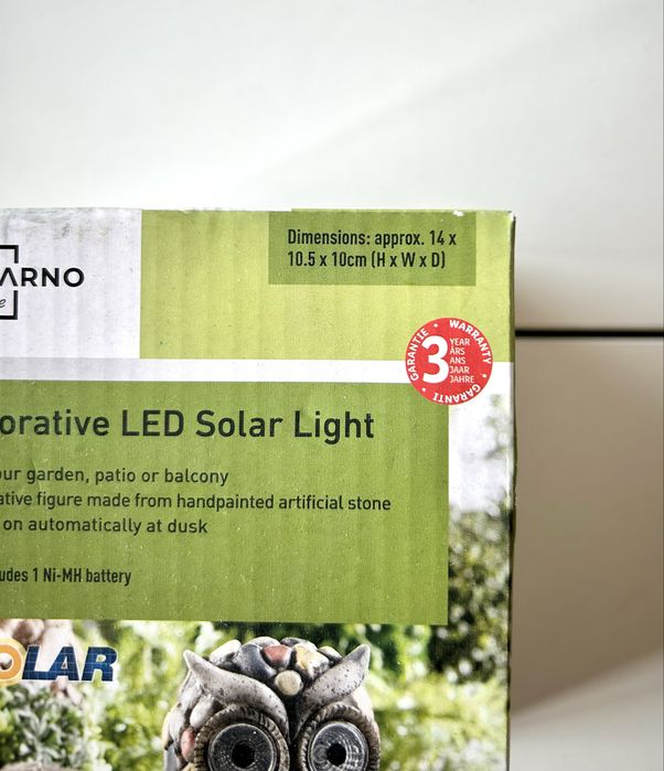 Lampa solarna ogrodowa sowa Livarno Home 14 cm
