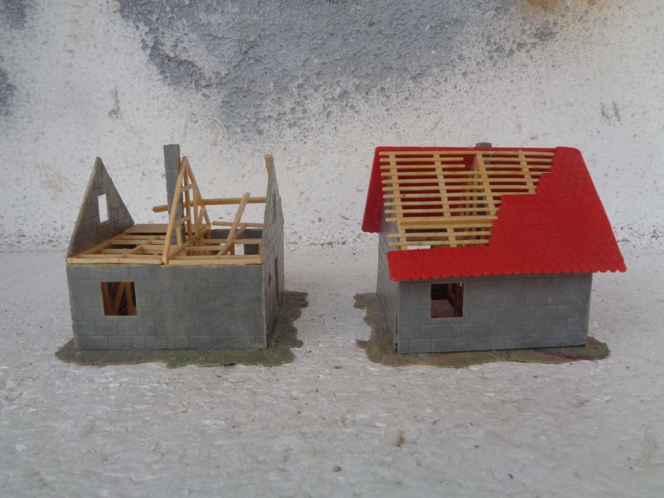 1:87 Faller 2 casas em construção para pista comboio
